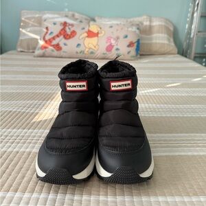Hunter Black Quilted Winter Boots